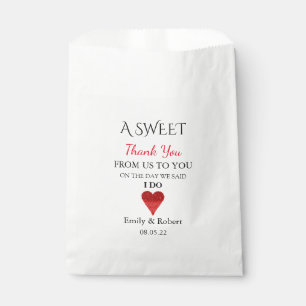Sweet Thank You Wedding Favour Buffet Bags