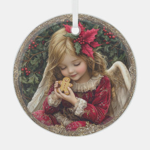 Sweet Tidings – Angel of Holiday Wonder Glass Tree Decoration