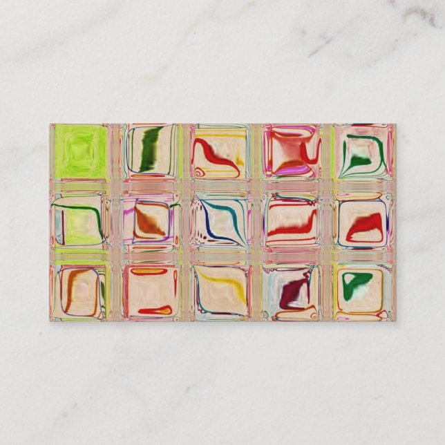 Sweet Tiles Glass Mosaic custom business card (Front)