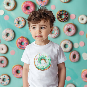 Sweet Time Pastel Green Doughnut Birthday Toddler T-Shirt