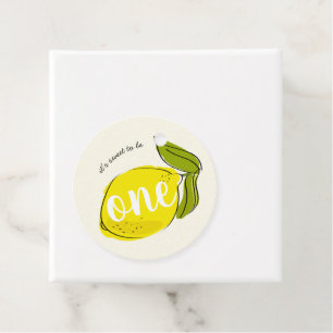 Sweet to be One Lemon Citrus First Birthday Yellow Favour Tags