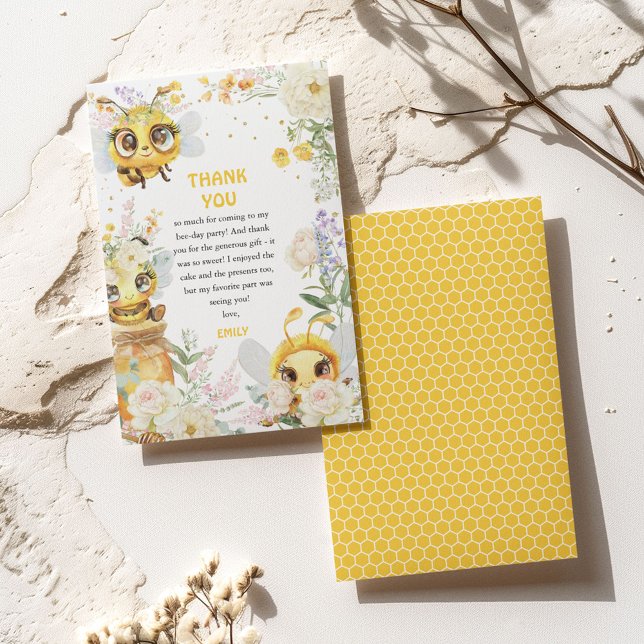 Sweet to Bee' Birthday Thank You Card (Creator Uploaded)