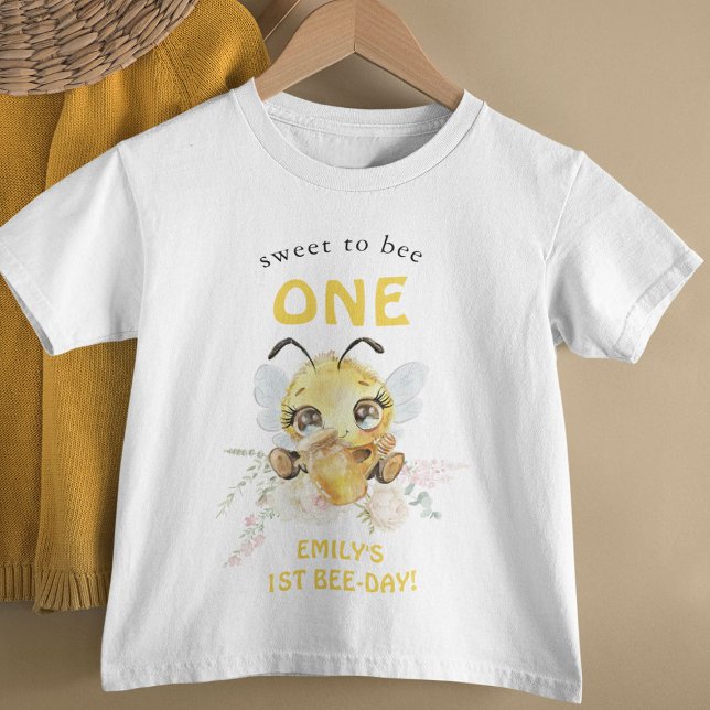 Sweet to Bee ONE' 1st Birthday Baby T-Shirt (Creator Uploaded)