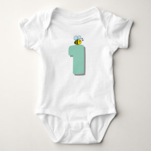 Sweet to Bee One 1st Birthday Cute Bumble Bee Baby Bodysuit