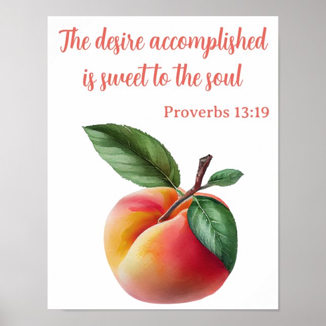 Sweet to the Soul Bible Verse Poster (Front)