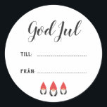 Sweet Tomtenissar - Christmas paper labels<br><div class="desc">Christmas labelling in white with fine grey text and three small tomatoes. Merry Christmas is written in cold graphite fonts. Manually write who the package is for and who the package is from.</div>