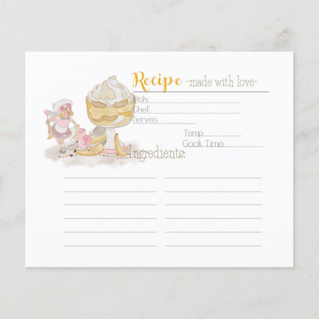 Sweet Tooth Fairy - Dessert Recipe Card (Front)