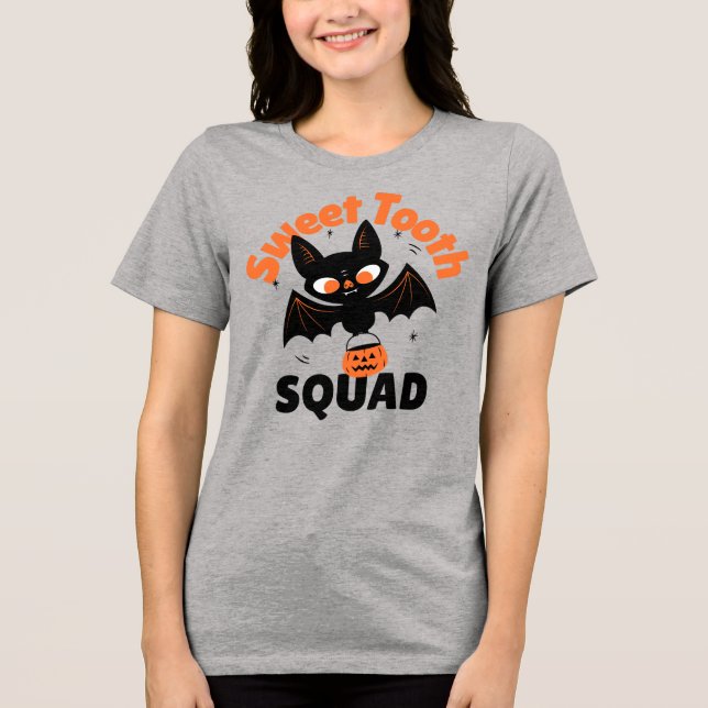 Sweet Tooth Squad Halloween Shirt – Fun Bat (Front)