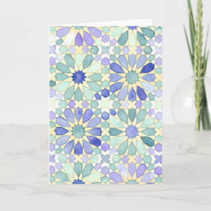 'Sweet Tranquility' Islamic geometry greeting card
