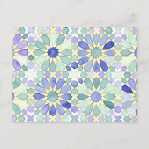 'Sweet Tranquillity' Islamic geometry postcard