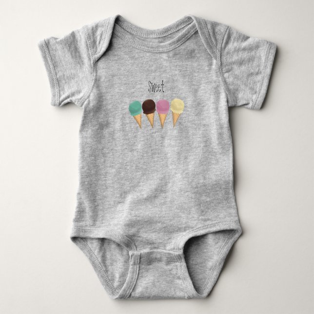 Sweet treat baby bodysuit (Front)