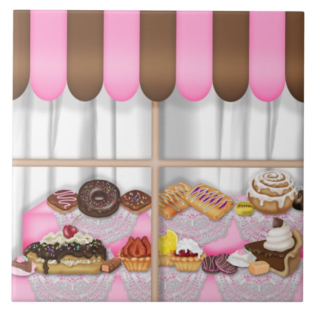 Sweet Treat Bakery Cartoon tile (Front)