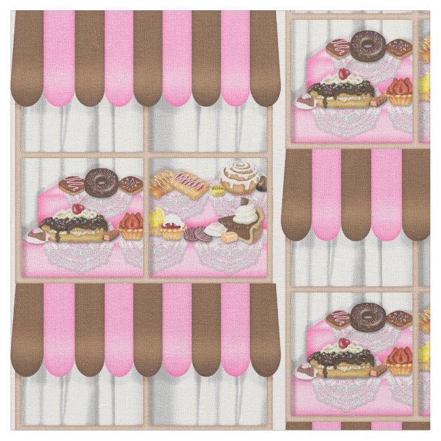 Sweet Treat Bakery window fabric (Close Up)