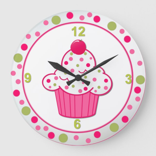 Sweet Treat Cupcake Wall Clock (Front)
