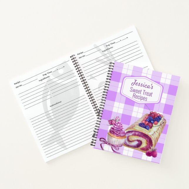 Sweet Treat Dessert Recipes Notebook (Inside)