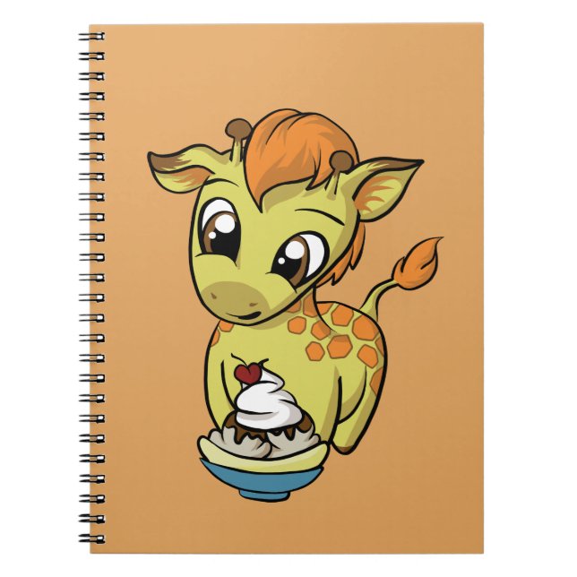 Sweet Treat! Giraffe Spiral Notebook (Front)