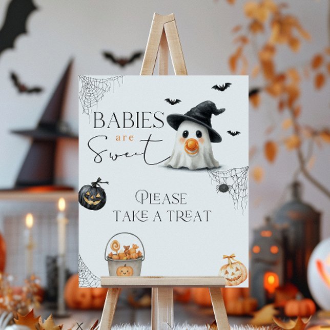 Sweet Treat Little Boo Baby Shower Halloween  Poster (Creator Uploaded)