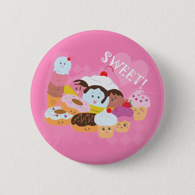 Sweet Treats 6 Cm Round Badge (Front)