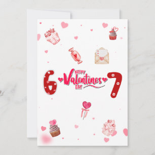 Sweet Treats and Hearts Happy Valentine's Day Gree Holiday Card