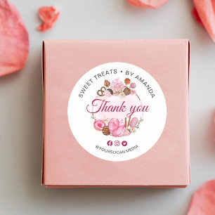 Sweet Treats Bakery Thank you Classic Round Sticker