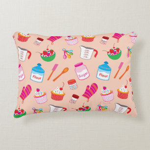 Sweet Treats Baking Pattern Decorative Cushion