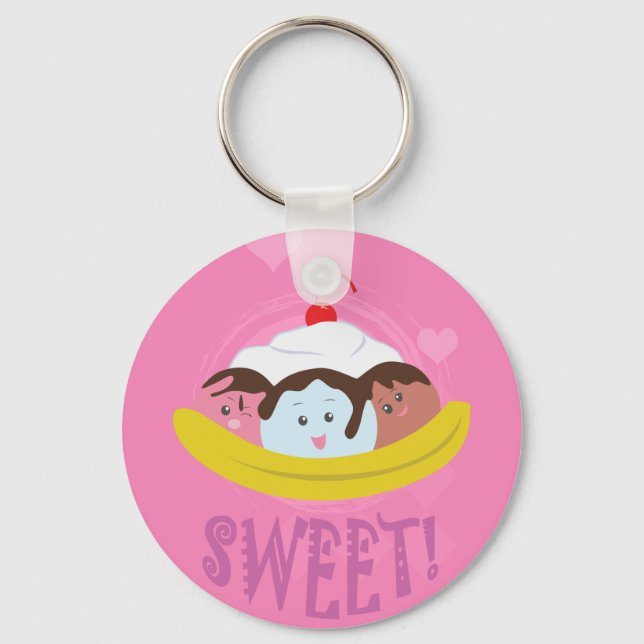 Sweet Treats - Banana Split! Key Ring (Front)