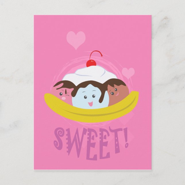 Sweet Treats - Banana Split! Postcard (Front)