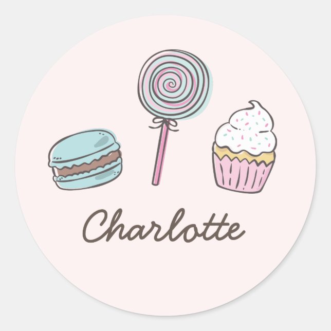 Sweet Treats Classic Round Sticker (Front)
