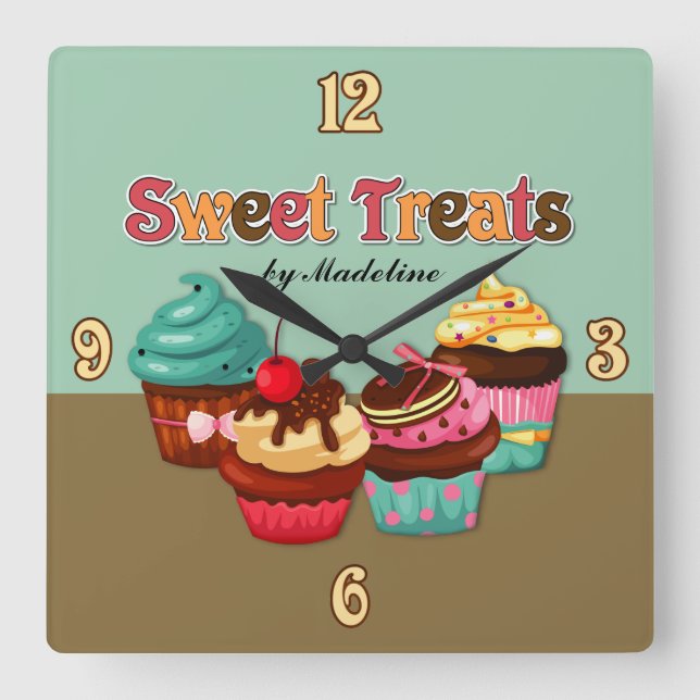 Sweet Treats Cupcakes Clock (Front)
