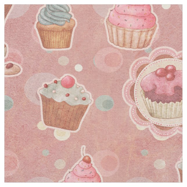 Sweet Treats Cupcakes Fabric (Close Up)