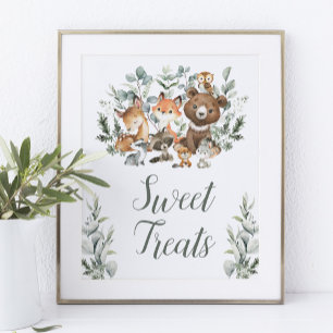 Sweet Treats Eucalyptus Woodland Baby Animals Poster