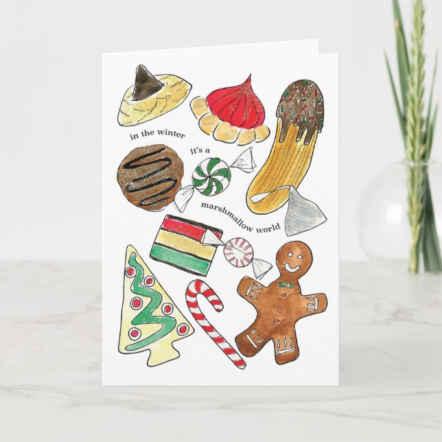 Sweet Treats Folded Christmas Card (Front)
