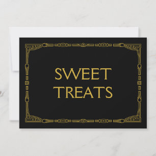 "Sweet Treats" Gold Art Deco Style Wedding Sign