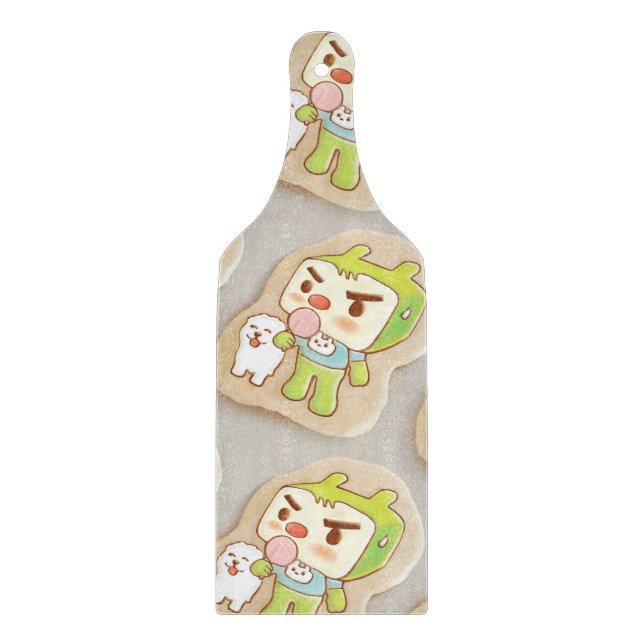 Sweet Treats: Iron T & Smiling Bichon Iced Cookies Cutting Board (Front)