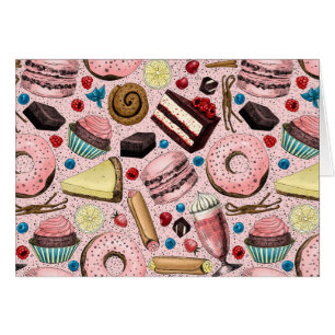 Sweet treats on pink