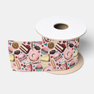 Sweet treats on pink satin ribbon