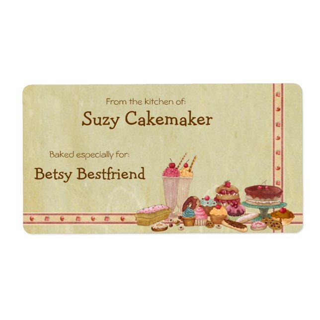 Sweet Treats Personalised Labels (Front)