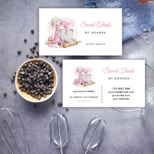 Sweet Treats Pink Bakery  Business Card