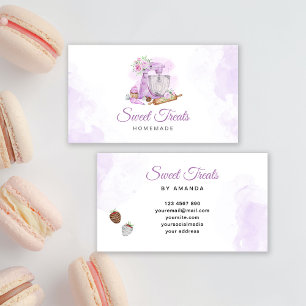 Sweet Treats Purple Bakery  Business Card
