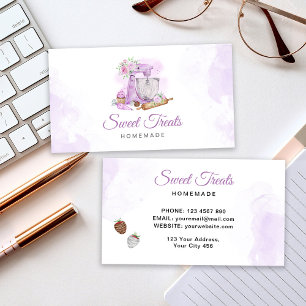 Sweet Treats Purple Bakery  Business Card