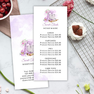 Sweet Treats Purple Price Rack Card