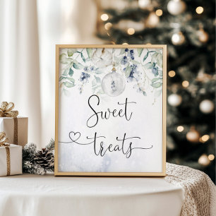 Sweet treats sign. Winter Chritmas sweet treats Poster