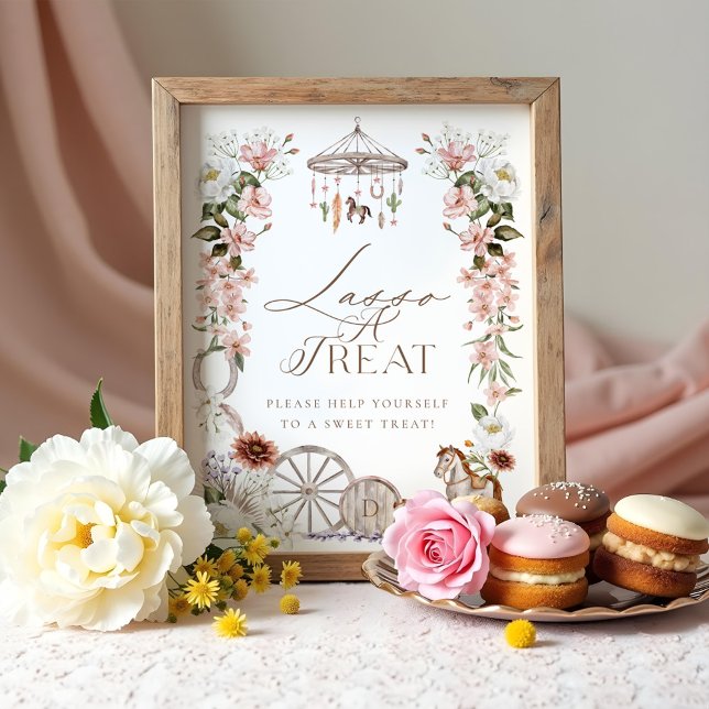 Sweet Treats Wild Western Rodeo Floral Baby Shower Poster (Sweet Treats Wild Western Rodeo Floral Baby Shower Poster)