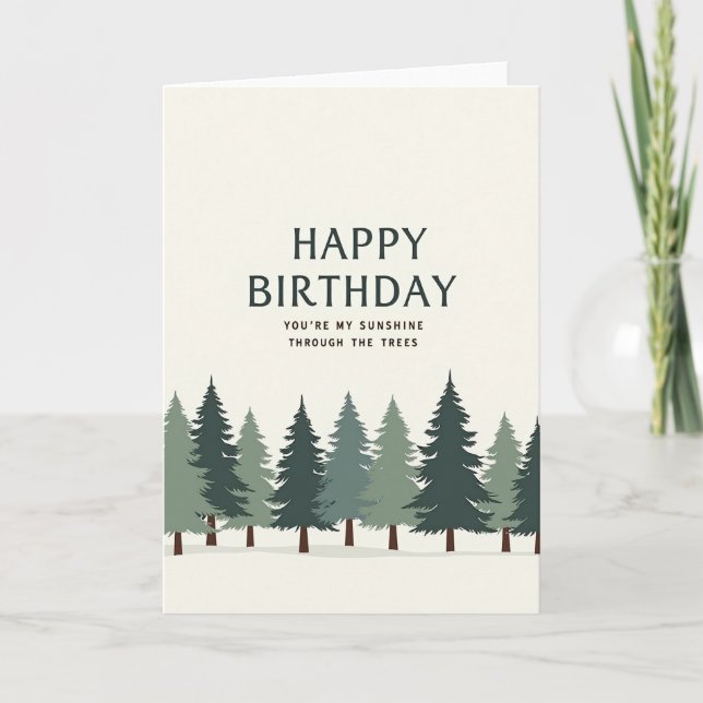 Sweet Tree Art Birthday Card (Front)