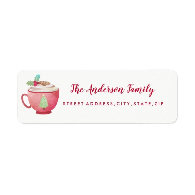 Sweet Tree Mug Christmas Return Address Label (Front)