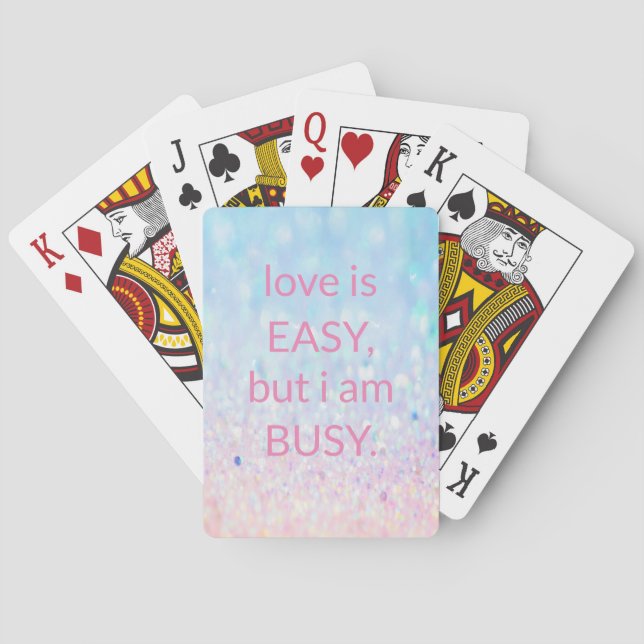 Sweet Trendy glitter  Playing Cards (Back)