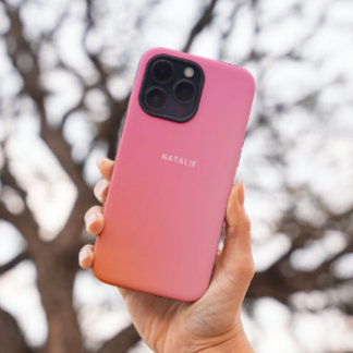 Sweet Trendy Pink Orange Ombre Tie Dye Customised iPhone 16 Pro Case