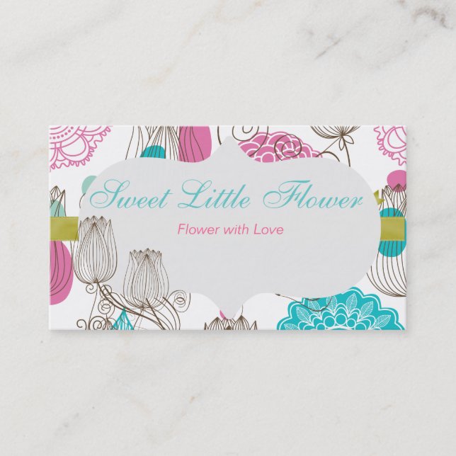Sweet Tulip Flowers Business Card (Front)