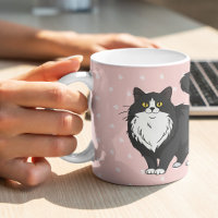 Sweet Tuxedo Cat Mum Personalised