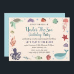 Sweet Under The Sea Kids Birthday Invitation<br><div class="desc">More Sweet Birthday Invitations in the Little Bayleigh Store!</div>